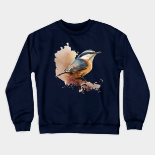 Nuthatch Bird On A Tree Branch 4.0 Crewneck Sweatshirt